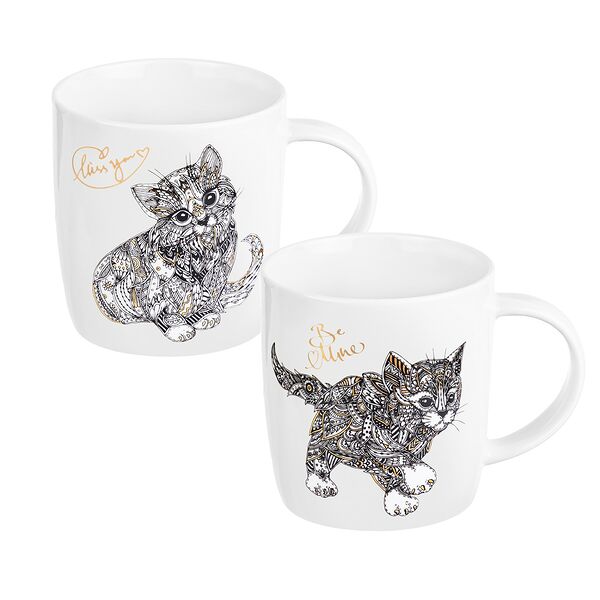 Набор кружек Котята, 2 шт, 380 мл, фарфор