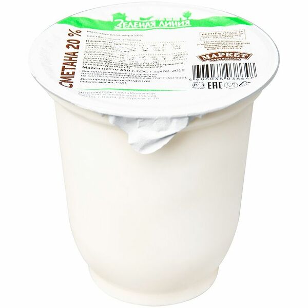Сметана 20% Зелёная Линия, 350г