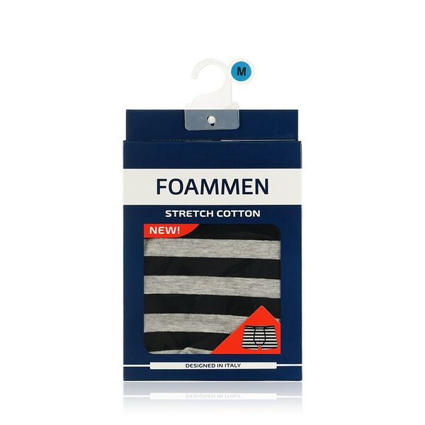 Мужские трусы-боксеры Foammen Fo210003-1, широкая серая полоска, M