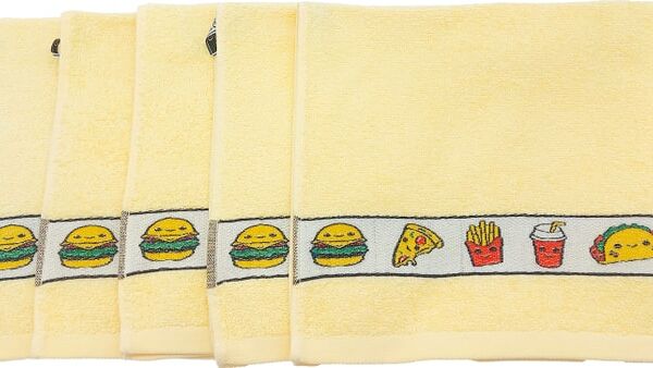 Набор махровых полотенец Casa Comforte Фастфуд Желтые 30*60см 5шт