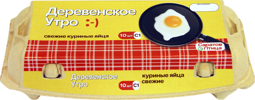 

Яйца куриные Деревенское утро С1, 10 шт