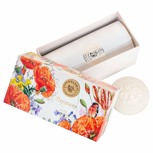 GOURMANDISE Набор натурального парфюмированного мыла Мак 6х50 г