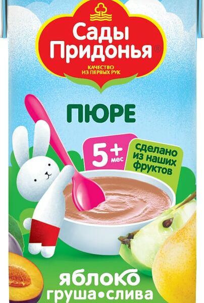 Пюре Сады Придонья Яблоко Груша Слива 125г