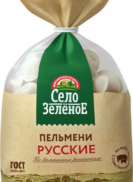Пельмени Русские Село Зелёное 800г