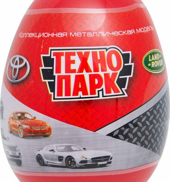 Машинка металлическая Технопарк в яйце в ассортименте