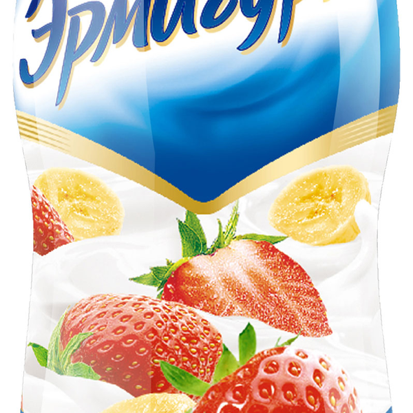 Йогурт питьевой Эрмигурт клубника-банан 1,2% ТМ Ehrmann (Эрманн)