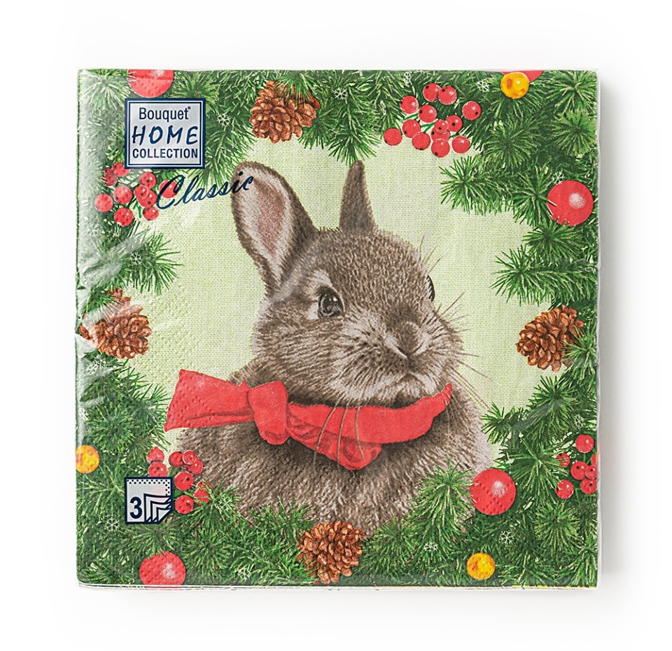 

Салфетки одноразовые Home Collection «Символ года» 33х33, 3 слоя 20 шт