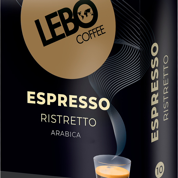 Кофе молотый в капсулах LEBO Espresso ristretto натуральный жареный, 10кап