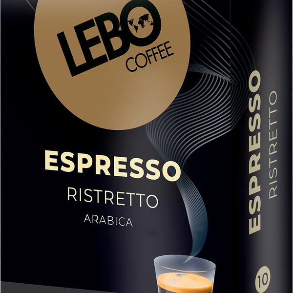 Кофе молотый в капсулах LEBO Espresso ristretto натуральный жареный, 10кап, 55 г