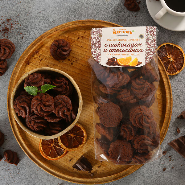 печенье с шоколадом и апельсином МясновЪ Пекарня