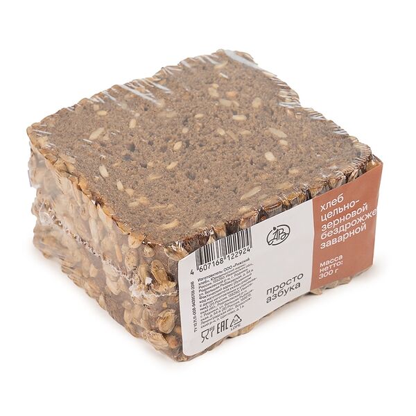 Хлеб Просто Азбука цельнозерновой бездрожжевой заварной 300 г