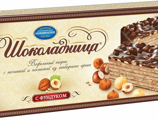 Торт вафельный Коломенское Шоколадница с фундуком 270 г