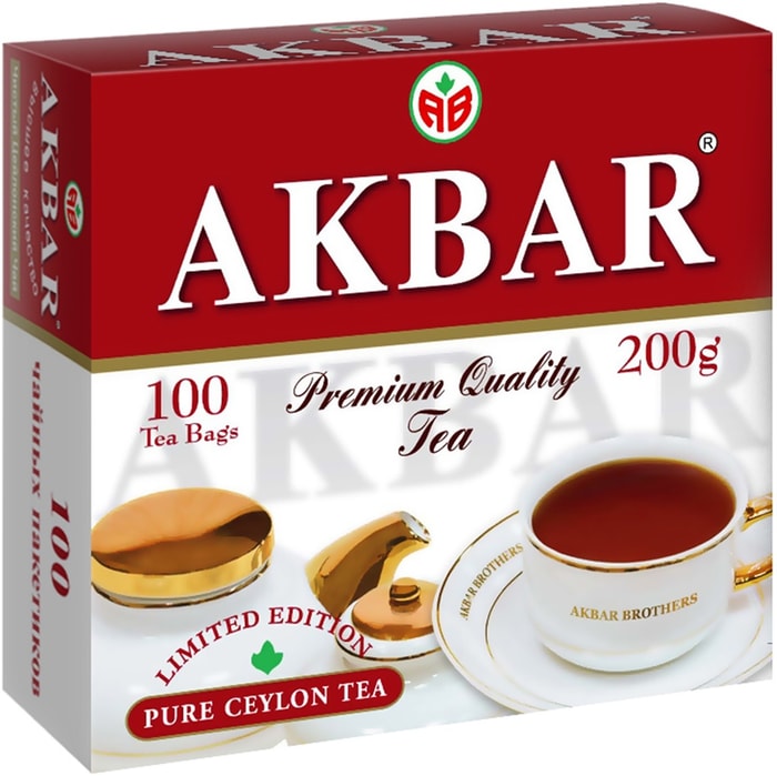 

Чай черный Akbar 100 Years Limited Edition в пакетиках 100 шт. x 2 г
