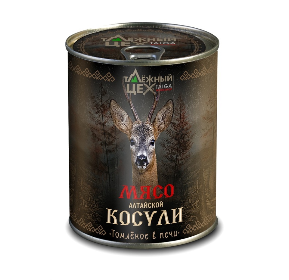 

Мясо Алтайской Косули Таёжный цех томленое в печи 338г, Россия