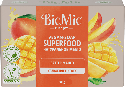 

Мыло BioMio Superfood Баттер манго натуральное 90 г