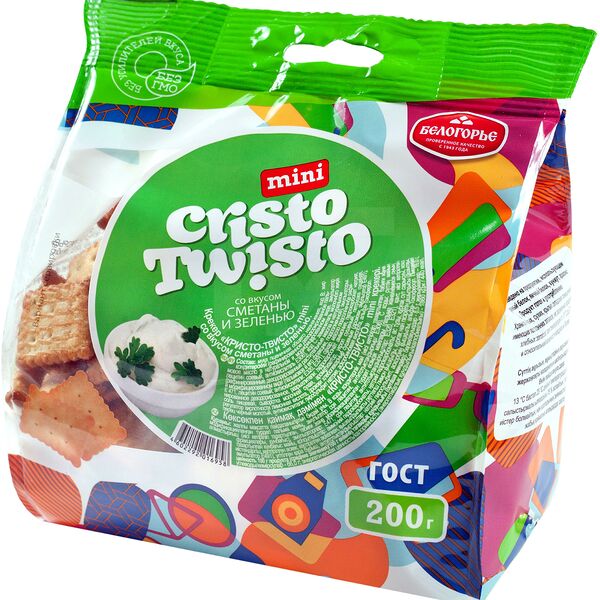 Крекер Кристо-Твисто mini вкус сметаны и зелени