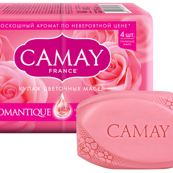 Мыло Camay Romantique с ароматом французской розы 4шт*