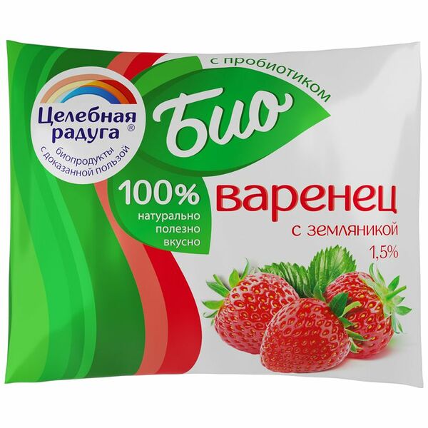 Напиток кисломолочный Бифидум Вятская лакомка Земляника 1.5%