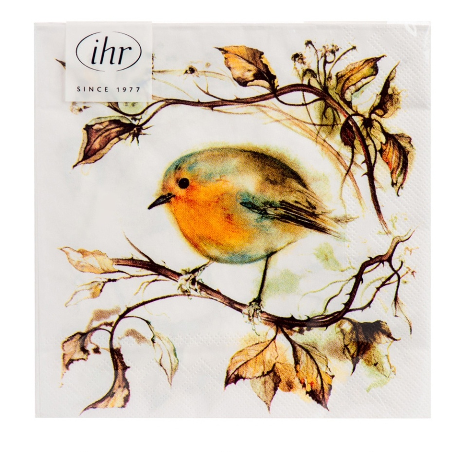 

Салфетки IHR Red Robin 33х33 см, 3-слойные, 20 шт