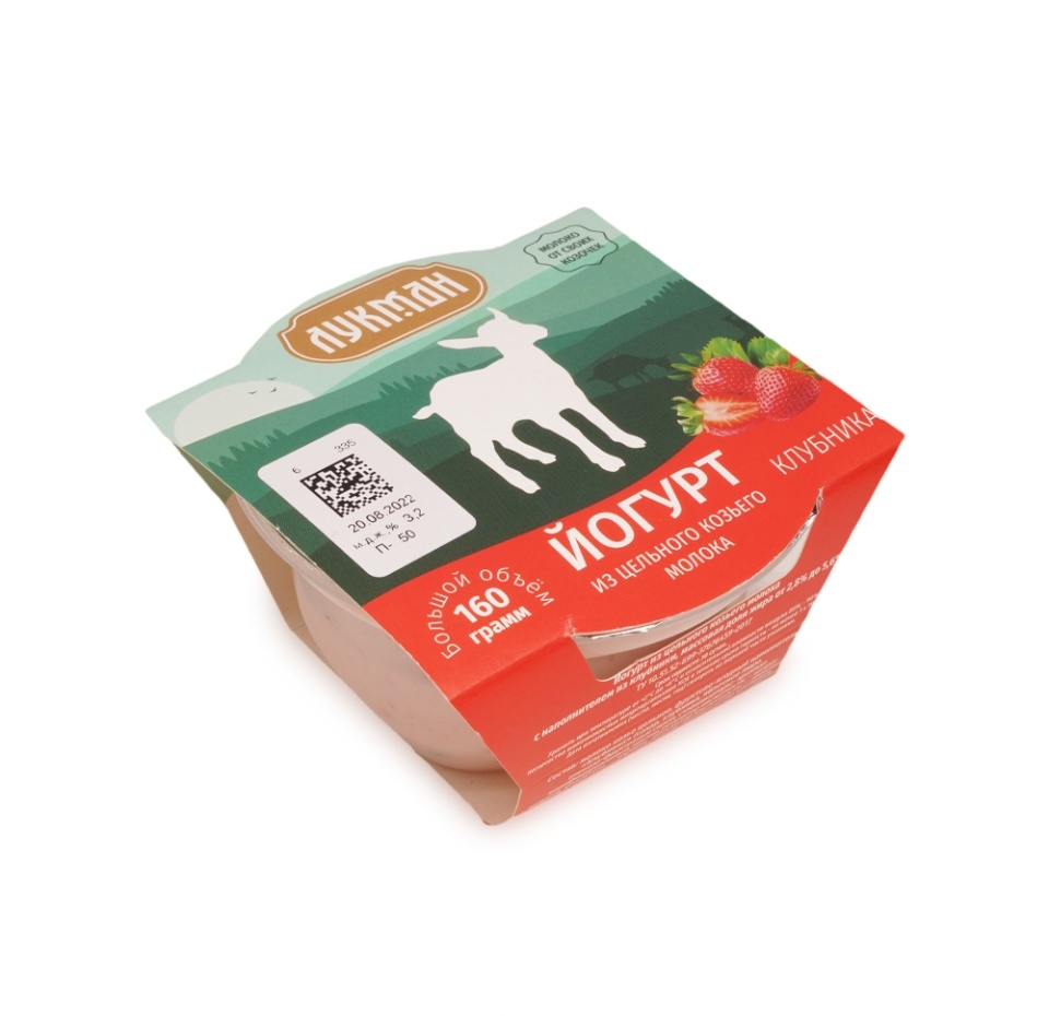 

Йогурт Лукман козье молоко клубника 2.8-5.6% 160 г