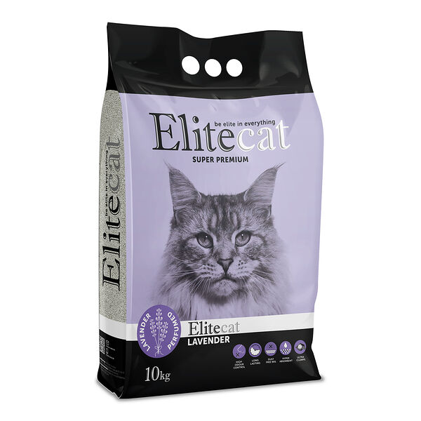 Наполнитель ELITECAT комкующийся с ароматом лаванды Lavender, 11.4 л, 10 кг