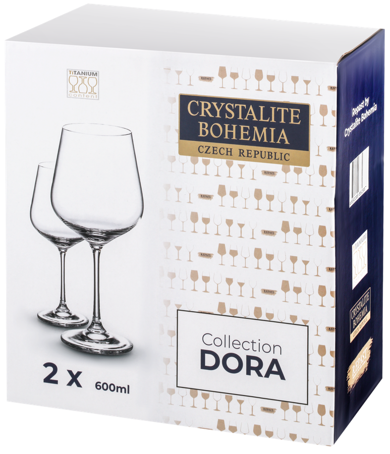

Набор бокалов для вина CRYSTALITE BOHEMIA Dora 600мл, 2шт
