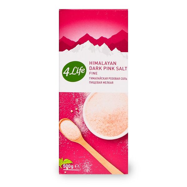 Соль 4life Гималайская розовая мелкая, 500г