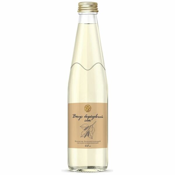 Напиток Медвежий ключ Березовый сок безалкогольный сильногазированный стекляная бутылка, 500мл