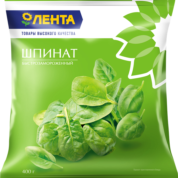 Шпинат замороженный ЛЕНТА, 400г