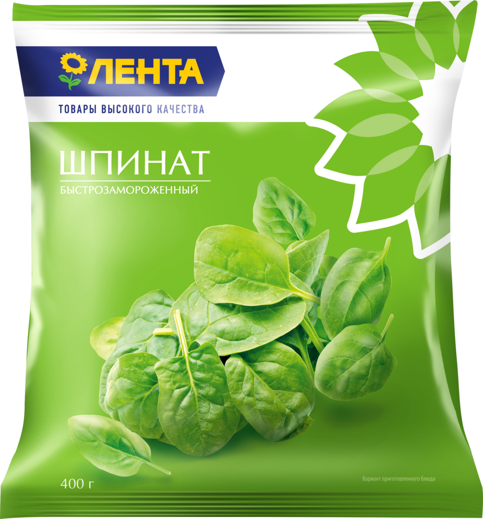 

Шпинат замороженный Лента, 400 г