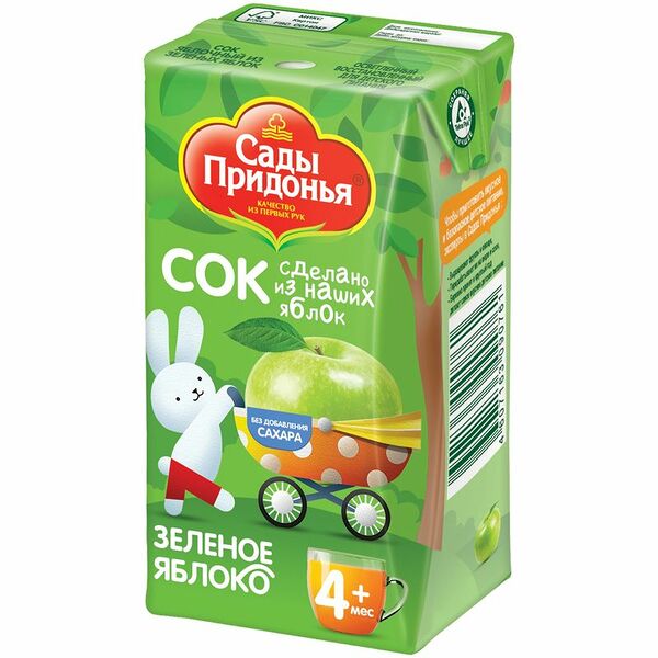 Сок Сады Придонья зеленое яблоко, 125мл