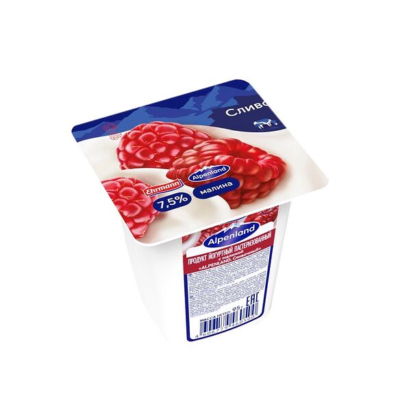 Йогуртный продукт Alpenland клубника и малина 7,5%