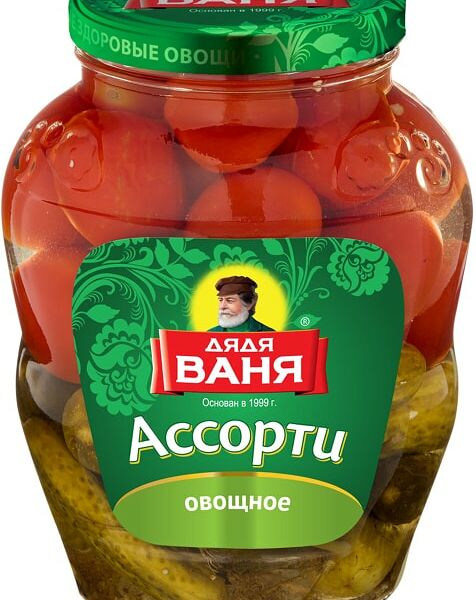Ассорти Дядя Ваня Огурцы и томаты 1.8кг
