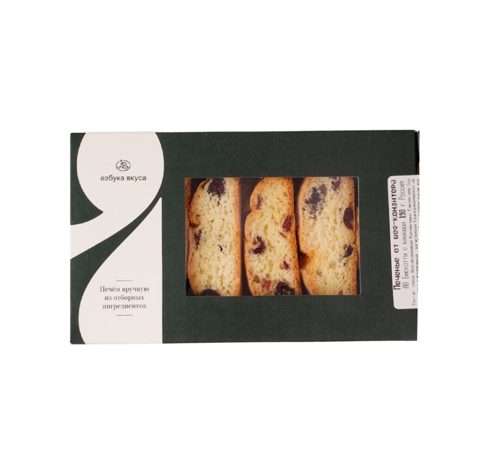 

Печенье От шеф-кондитера АВ Бискотти с клюквой 190 г