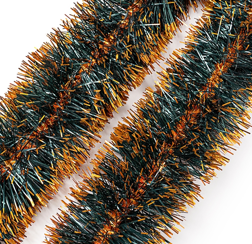 

Мишура Норка цвет зелёный, золотистый Метелица 200 см