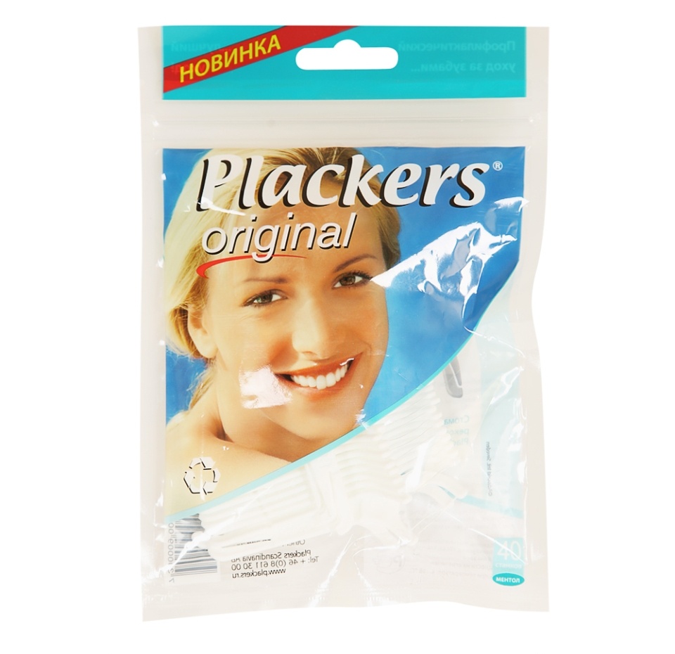 

Зубная нить Plackers Original одноразовая, 40 шт.