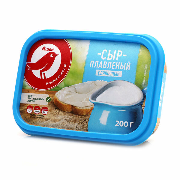 Сыр плавленый АШАН Красная птица сливочный 50%