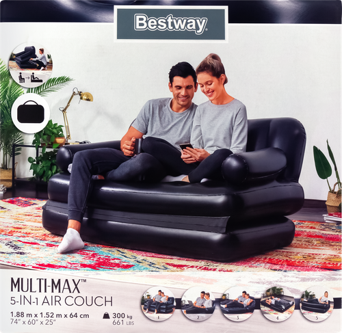 

Диван-матрас надувной Bestway Multi-Max 5 в 1, 188x152x64 см