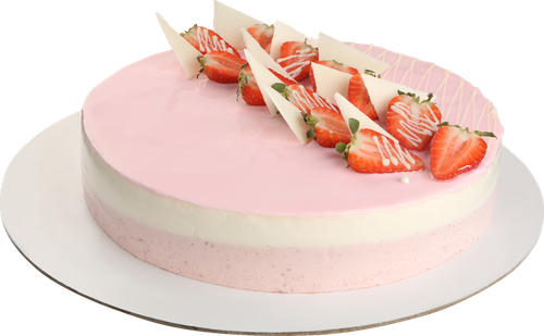 

Торт на заказ ЛЕНТА FRESH Клубника со сливками, весовой