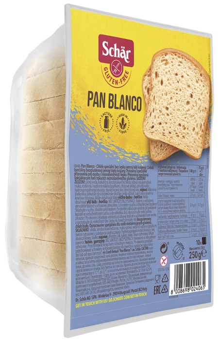 

Хлеб белый Schar Pan Blanco без глютена нарезка 250 г