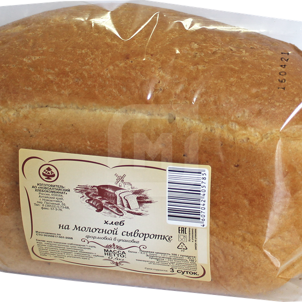 Хлеб Новоалтайский Хк на молочной сыворотке формовой