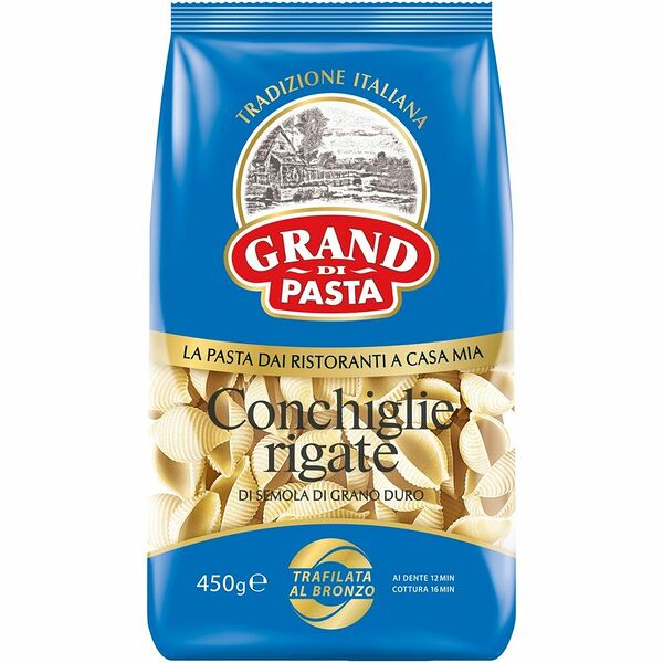 Макароны GRAND DI PASTA Conchiglie rigate группа А