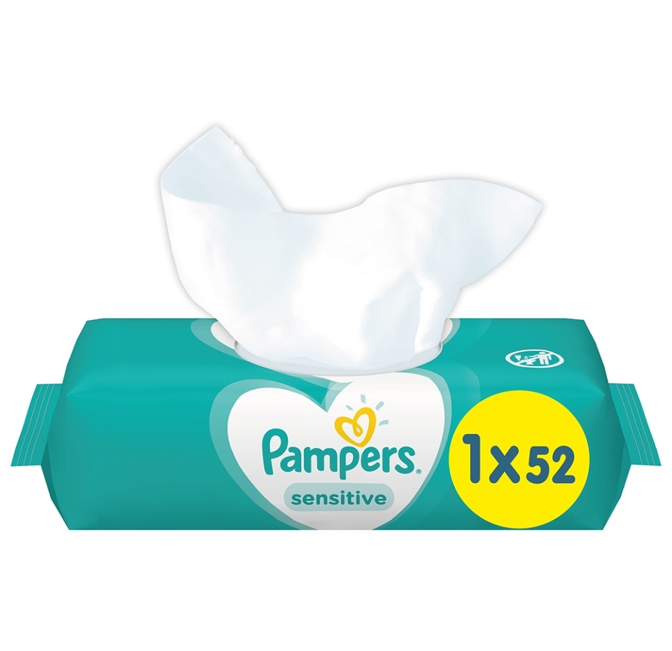 

Салфетки влажные Pampers Sensitive детские 52 шт.