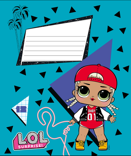 

Тетрадь L.O.L. 12 л клетка А5 скрепка в ассортименте