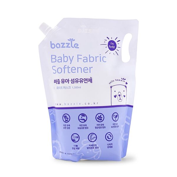Кондиционер для стирки детского белья Bazzle в мягкой упаковке рефил