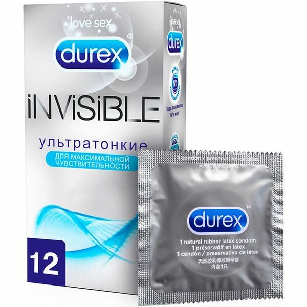 Презервативы Durex Invisible, 12шт