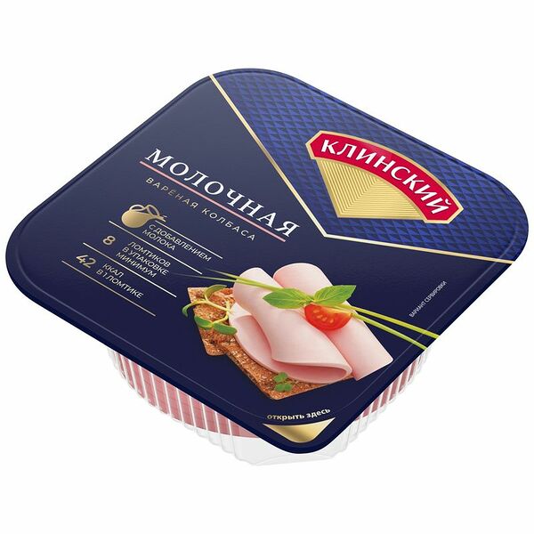 Колбаса вареная Клинский Молочная нарезка, 190 г