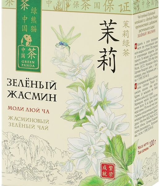 Чай зеленый Зеленая панда Зеленый жасмин 100г