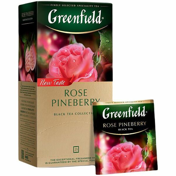 Чай черный Greenfield Rose Pineberry в пакетиках 25 шт