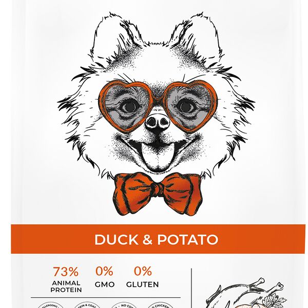 Корм для собак BEST DINNER для мелк.пород склонн.к аллергии и пробл.с пищ., утка с картоф. сух.10кг